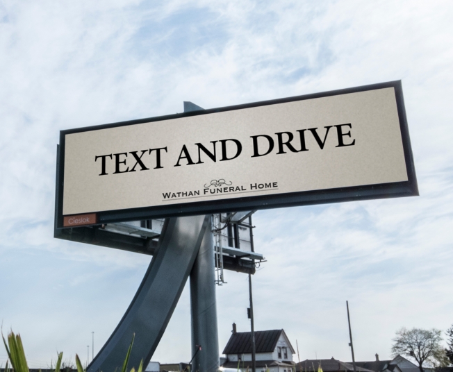 Billboard with a Darkly Clever Public Service Announcement
